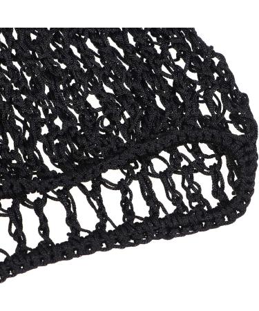 LUOEM Black Crochet Hairnet Sleep Cap Snood Cover for Women - 5.9 x 3.9 x 0.12 inch - Buy Online on SooperMarket.com