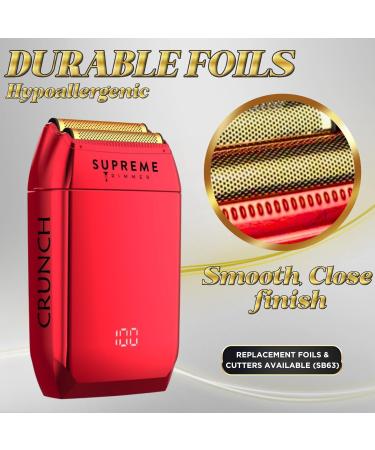 Supreme Trimmer Replacement Foil & Cutter SB63 - Hypoallergenic Foil for Crunch STF602 | Red | International Shipping Available - Buy Online on SooperMarket.com