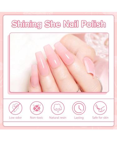 Shining She Jelly Gel Nail Polish Kit - 10 Color UV/LED Soak-Off Gel Set for Salon and Home Nail Art - 8ML - Buy Online on SooperMarket.com