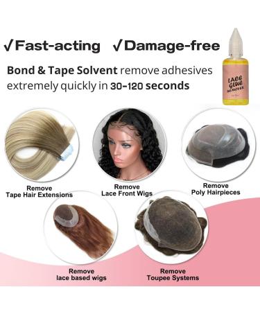Wig Glue Remover Hair Tape Extensions Remover Tape in Extensions Adhesive Residue Remover for Hair Replacement Lace Front Wig Poly Hairpieces Toupee Cosmetic Hair Systems Bonding WigGlueRemover - Buy Online on SooperMarket.com