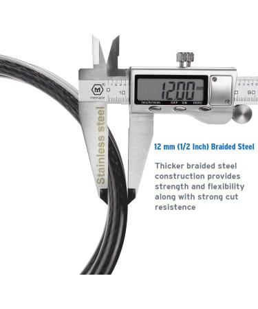 Titanker 4FT Bike Cable Lock - Heavy Duty Security Steel Cable with Vinyl Coating - Buy Online on SooperMarket.com