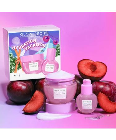 Glow Recipe Hydration Vacation Skincare Set - Plum Plump Hyaluronic Acid & Face Serum | Improve Skin Barrier & Hydration with Antioxidant Plum & Vitamin B5 - Buy Online on SooperMarket.com