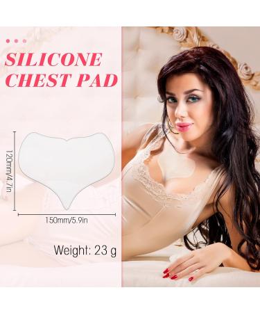 Reusable Silicone Chest Wrinkle Pad | Transparent Cleavage Patch for Smooth Skin | Decollete Wrinkle Patch for Women | 5.9 x 4.7 Inch - Buy Online on SooperMarket.com