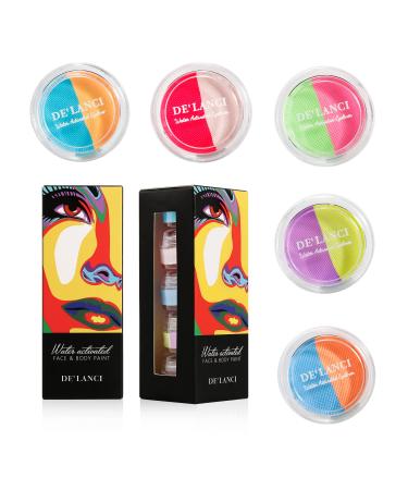 Ecofavor Water Activated UV Reactive Pastel Cake Eyeliner - 10 Colors Hydra Eye Liner for Face & Body - Glow in Blacklight for Halloween & Club Makeup - Buy Online on SooperMarket.com