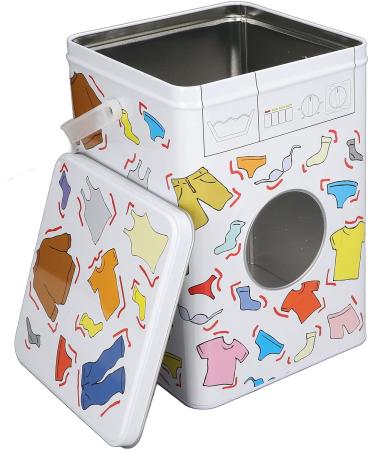 Laundry Detergent Container Powdered Laundry Detergent Container with Perspective Window Lid Laundry Detergent Powder Storage Tin Box Washing Machine Appearance Large Capacity Storage Box - Buy Online on SooperMarket.com