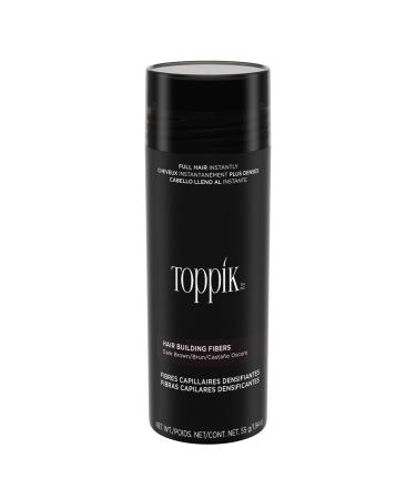 Toppik Hair Building Fibers  Medium Brown  55g Fill in Fine or Thinning Hair Instantly Thicker  Fuller Looking Hair 9 Shades for Men Women Dark Brown