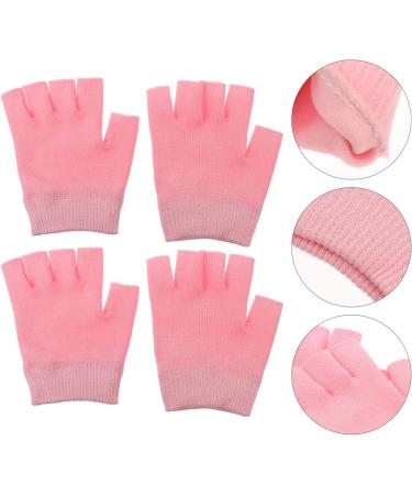 Beaupretty Gel Gloves Moisturizing Half Finger Spa Gloves for Dry Hands | Pink Hand-Cracked Lotion Gloves - Buy Online on SooperMarket.com