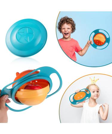 360 Degrees Gyro Bowl - Unspillable Toddler Snack Bowl, Dark Green - Buy Online on SooperMarket.com