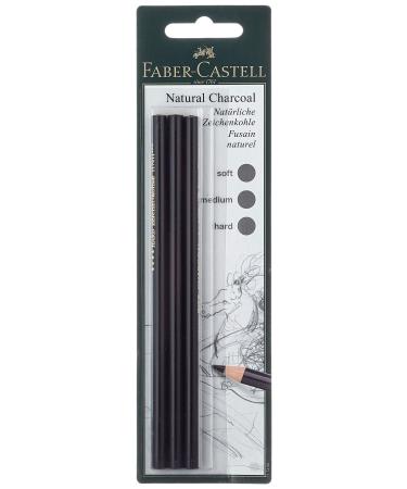 Faber-Castell Pitt Natural Willow Charcoal Pencil Set Set of 3