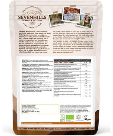 Sevenhills Wholefoods Organic Cacao Powder 1kg - Premium Quality Superfood - Buy Online on SooperMarket.com