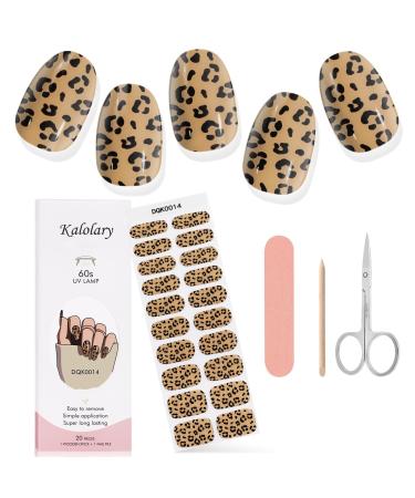Kalolary Gel Nail Polish Strips Nail Gel Art Sticker Waterproof Full Nail Wraps Decal Sets with Scissors Nail File and Stick for Women Girls Nail Art Decor (UV/LED Lamp Required)-14