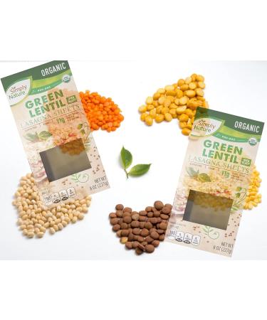 Simply Nature Yellow Lentil Lasagna Sheets Bundle Set - Vegan Organic Plant-Based Pasta, Non GMO Gluten Free, with Reusable Tote - Buy Online on SooperMarket.com
