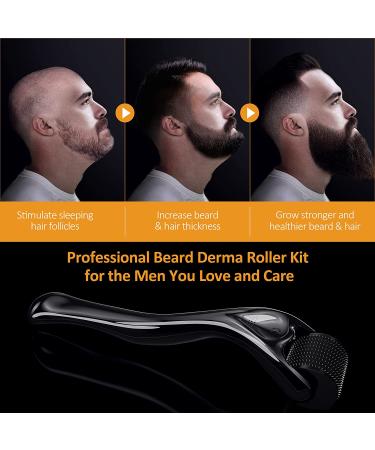 Beard Growth Kit - Derma Roller & Oil for Maximum Beard Growth | Perfect Gift for Men - Comb & Scissors Included - Buy Online on SooperMarket.com