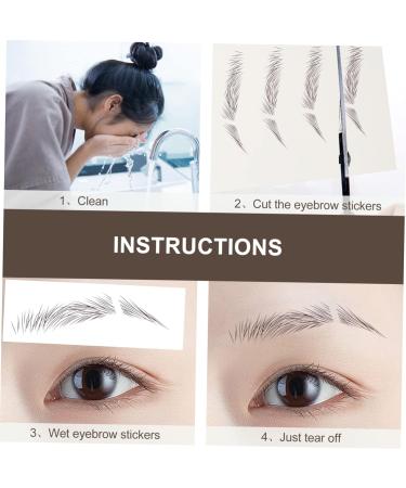 Baluue 42 Pcs Eyebrow Stickers Grooming Shaping Eyebrow Sticker Eyebrow 4d Peel Hair Water Transfer Paper - Buy Online on SooperMarket.com