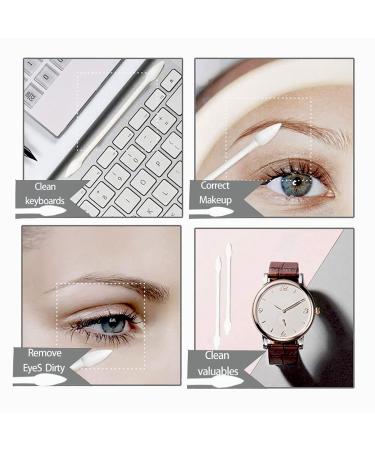 Double Precision Cotton Swabs with Paper Stick - 800 Pieces, Double Pointed Tips for Makeup - 4 Packs, 200 Count per Pack - Buy Online on SooperMarket.com