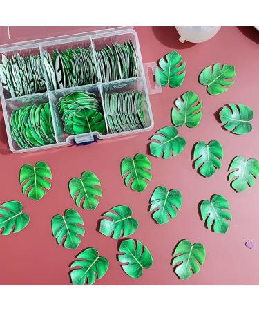 48 Pcs Tropical Leaves Cupcake Toppers Monstera Leaf Cake Decorations Summer Tropical Party Cupcake Decorations Palm Leaf Cake Toppers - Buy Online on SooperMarket.com