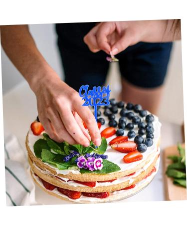 HOMSFOU 150 Pcs Graduation Cake Insert 2023 Graduation Cupcake Toppers Class of 2023 Cupcake Topper Grad Dessert Topper Class of 2023 Cake Picks Grad Inserting Toppers Graduate Delicate - Buy Online on SooperMarket.com