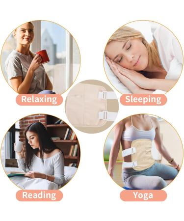 Ergonomic Castor Oil Wrap - Reusable Soft Compress for Waist Massage | Multifunctional Khaki Castor Oil Pack - Buy Online on SooperMarket.com