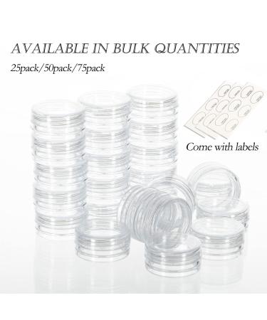 ZEJIA 3g Sample Containers with Lids - 25 Pack Clear Lip Balm Cosmetic Jars - Buy Online on SooperMarket.com