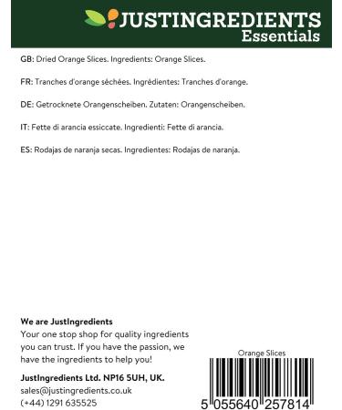 Essential Orange Slices Dried 500g by JustIngredients - Buy Online on SooperMarket.com