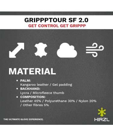Buy HIRZL GRIPPP Tour SF 2.0 Unisex Cycling Gloves - Black XL | Best International Shipping - Buy Online on SooperMarket.com