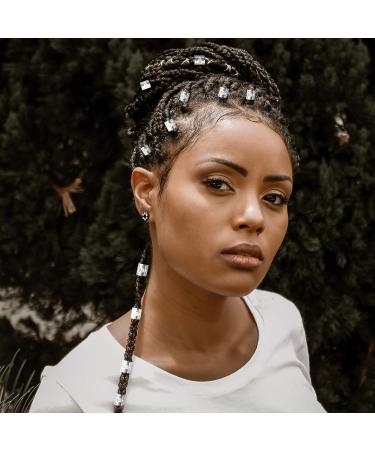 SKHAOVS 200 Pieces Hair Braid Rings Dreadlocks Locks Hair Beads Cuffs Braid Rings Hair Clips Adjustable Dreadlocks Beads Dreadlocks Accessories DIY Hair Decorations 8 * 9 mm (Silver) - Buy Online on SooperMarket.com
