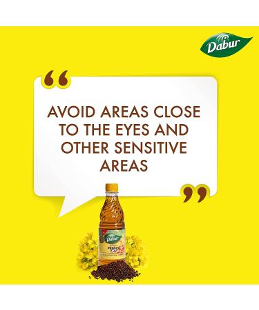 Dabur Mustard Oil 500ml (16.9 Fl Oz) - Pure and Natural, Cold Pressed - Pack of 1 - Buy Online on SooperMarket.com