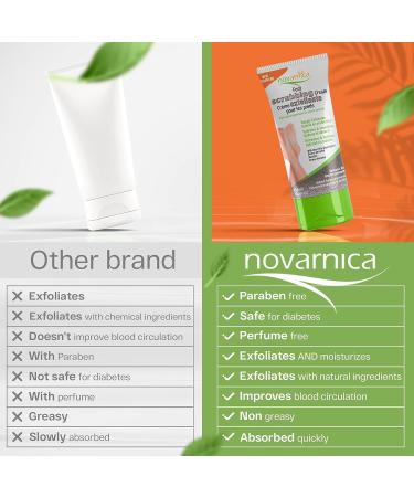 Novarnica Exfoliating Foot Scrub Cream with Volcanic Rock, Shea Butter & Arnica Montana - 150ml - Buy Online on SooperMarket.com