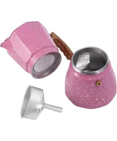 Latte Mocha Coffee Italian Moka Espresso Cafeteira Percolator Pot Field Coffee 300 ml Pink - Buy Online on SooperMarket.com