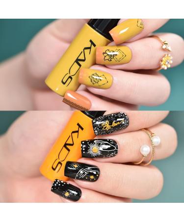 4 Colors Nail Polish Set Printed nail polish Plastic Bottle Portable Nail Pigment Stamping Nail Design Manicure Drawing Nail Art Tool 10ml (16) Yellow - Buy Online on SooperMarket.com