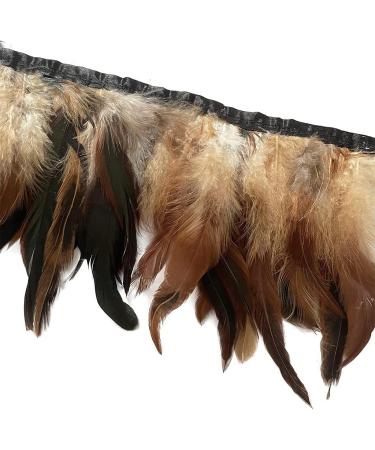 LONDGEN Rooster Feather Trim Fringe 5-7 Craft Trim 5 Yards Pack - Natural - Buy Online on SooperMarket.com