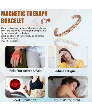 EnerCoppeX Copper Magnetic Bracelet for Women - Detox Jewelry with 3500 Gauss Magnet (CPB-1072SG) - Buy Online on SooperMarket.com
