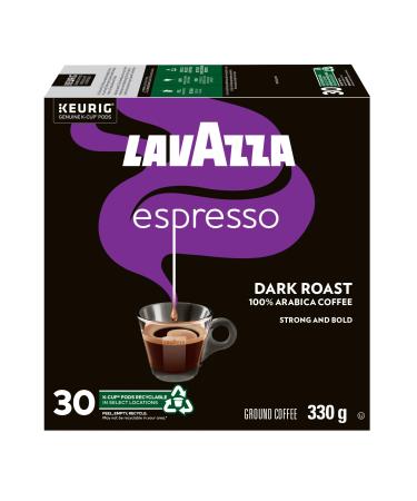 Lavazza Espresso Dark Roast K-Cup Coffee Pods 30 Count For Keurig Coffee Makers Espresso Dark Roast 30 count (Pack of 1)
