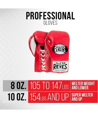 Cleto Reyes 8oz Red Leather Professional Boxing Gloves for Men and Women - Buy Online on SooperMarket.com