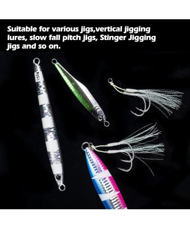 Goture Double Fishing Assist Hooks Kit - Glow Hook Slow Fast Fall Jigs - Lead Vertical Jigging Lures - Pack of 5 Luminous #2/0 (5pcs) - Buy Online on SooperMarket.com