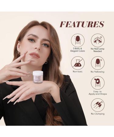 Saviland Acrylic Nail Kit Starter - Clear Pink Nude Acrylic Powder & Monomer - Complete Acrylic Nail Set for Home Practice - Press On Nails & Tools Included - Buy Online on SooperMarket.com