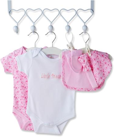 Baby Box Shop Personalised Baby Gift Set - 12 Essentials + 3 Personalised Gifts for Newborn Baby Girl - Pink Hamper Basket - Buy Online on SooperMarket.com