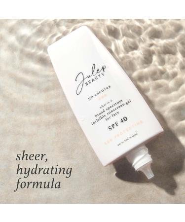 Julep No Excuses SPF 40 Clear Facial Sunscreen | Broad-Spectrum Glow Moisturizer | Non-Greasy Formula for Sensitive Skin | 1 Fl Oz - Buy Online on SooperMarket.com