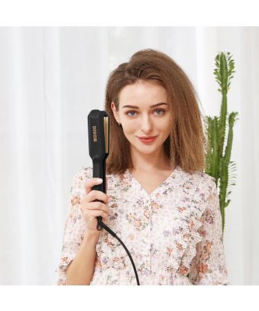 Buy Dshow Ceramic Crepe Iron - Quick Heating Hair Straightener & Crimper (Black) | International Shipping Available - Buy Online on SooperMarket.com