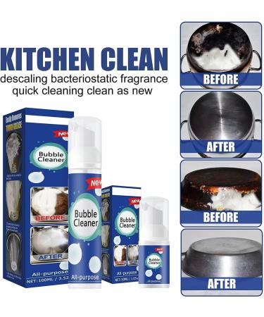 Mof Chef Cleaner Powder MOF CHEF Protective Kitchen Cleaner Powder Foaming Heavy Oil Stain Cleaner All Purpose Bubble Cleaner Kitchen Deep Cleaning Spray for Stubborn Grease & Grime (60ml) - Buy Online on SooperMarket.com