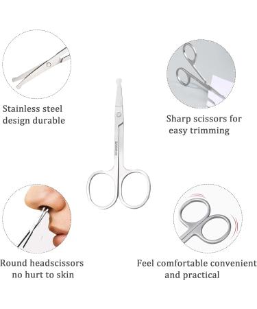 Small Ear Nose Hair Scissors Stainless Steel Eyebrow Scissors for Women DALOMGZL Premium Facial Hair Scissors - Sharp Nail Scissors for Toenails Manicure Pedicure Cuticle Beard(2PCS) - Buy Online on SooperMarket.com
