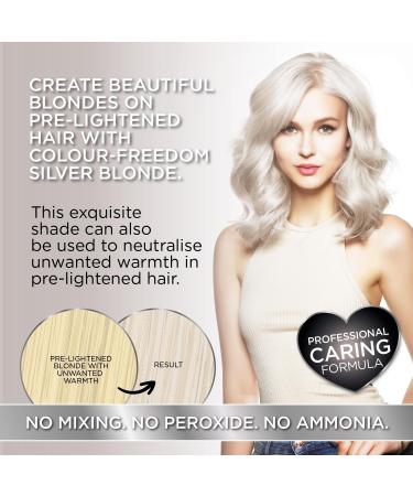 Colour-Freedom Gloss Pro 150ml Silver Blonde Semi-Permanent Hair Colour - Ultra-Vibrant Vegan Colour Mask with PurePlex | Ammonia Free Colour Lasts Up To 6-10 Washes Silver Blonde 150 ml (Pack of 1) - Buy Online on SooperMarket.com