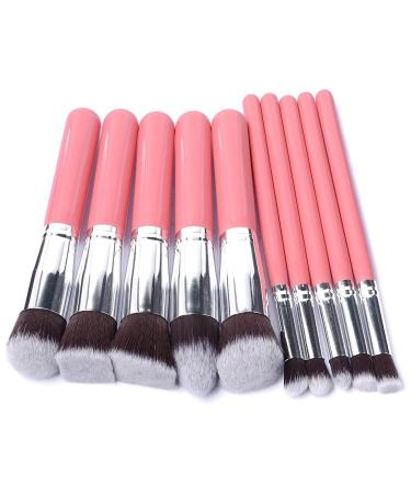 Glamza Makeup Brush Set Pink 10 Pieces