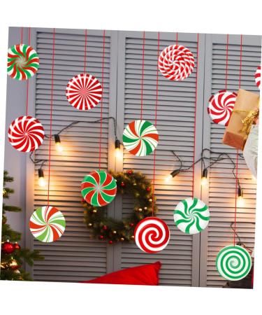 PRETYZOOM 24 Sheets Christmas Candy Decorations Ribbons Xmas Candies Xmas Ornaments Window Decorative Stickers - Buy Online on SooperMarket.com