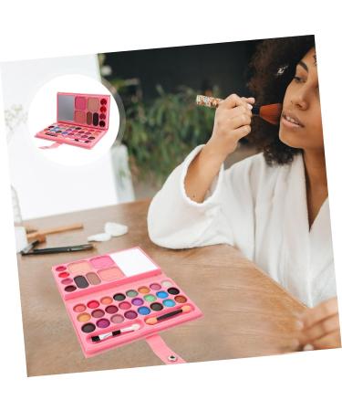 MUSISALY 33 Makeup Palette Beginner Eyeshadow Pallet Eye Makeup Metallic Eyeshadow Girl Cosmetic Leather Rosy - Buy Online on SooperMarket.com