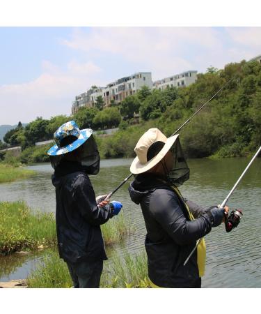 Drasry Mosquito Head Net Hat Fishing Hat Sun Hat Hunting Fisherman Hat with Mesh Hiking Gardening Hat Grey 1pcs 0 - Buy Online on SooperMarket.com