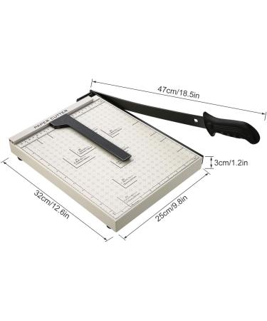 Paper Trimmer  A4 Paper Cutter  Heavy Duty Photo Guillotine Paper Cutter Machine for Office Home Use  12 inch Cut Length  12.5" x 9.8" (Use for A4-B7) White - Buy Online on SooperMarket.com