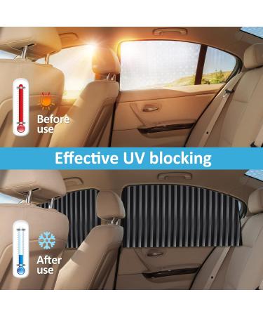 ZATOOTO Magnetic Car Side Window Sunshade Set - 4PCS Black | UV Protection & Privacy Curtains for Baby | Blackout Car Window Shade - Buy Online on SooperMarket.com