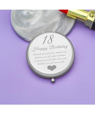 18th Birthday Gift: Folding Makeup Mirror for Girls Turning 18 - Ideal Present for Sister, Niece, Daughter, Bestie - Buy Online on SooperMarket.com
