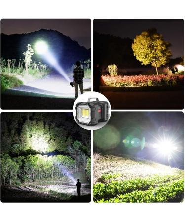 AlpsWolf Rechargeable LED Spotlight Flashlight | 10000mAh Capacity 1200LM | Waterproof Camping Flashlight with USB Output, Power Bank Function | 20h Standby, 3+4 Light Modes - Buy Online on SooperMarket.com